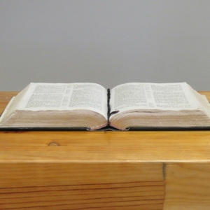white book on table